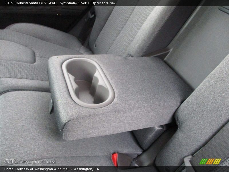 Symphony Silver / Espresso/Gray 2019 Hyundai Santa Fe SE AWD