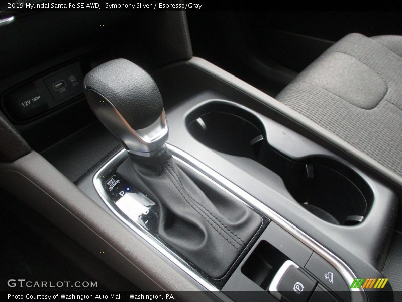 Symphony Silver / Espresso/Gray 2019 Hyundai Santa Fe SE AWD