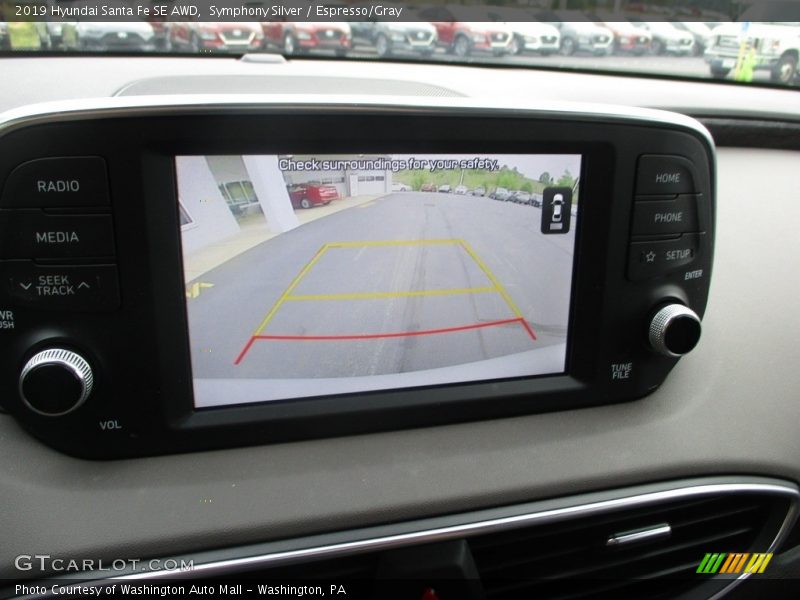 Symphony Silver / Espresso/Gray 2019 Hyundai Santa Fe SE AWD