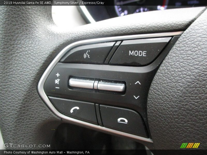 Symphony Silver / Espresso/Gray 2019 Hyundai Santa Fe SE AWD