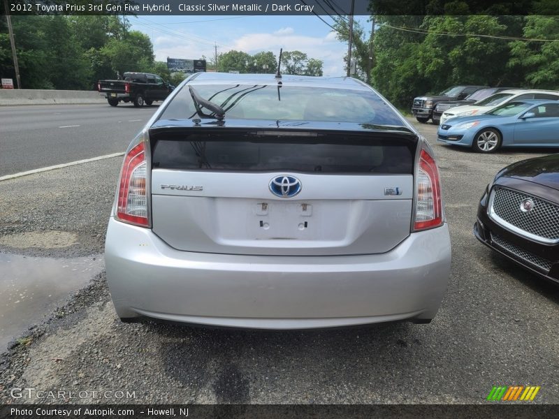 Classic Silver Metallic / Dark Gray 2012 Toyota Prius 3rd Gen Five Hybrid