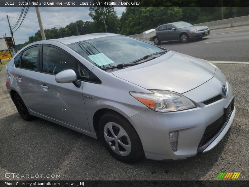 Classic Silver Metallic / Dark Gray 2012 Toyota Prius 3rd Gen Five Hybrid