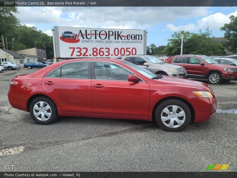 Barcelona Red Metallic / Ash 2007 Toyota Camry LE