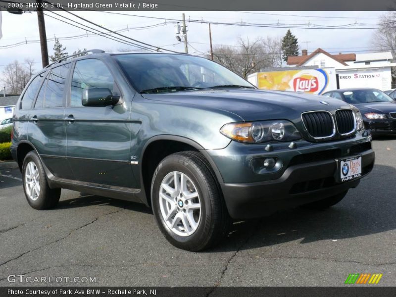 Highland Green Metallic / Beige 2006 BMW X5 3.0i