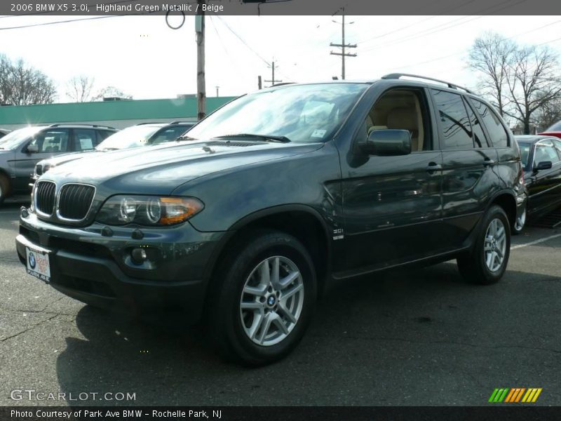 Highland Green Metallic / Beige 2006 BMW X5 3.0i