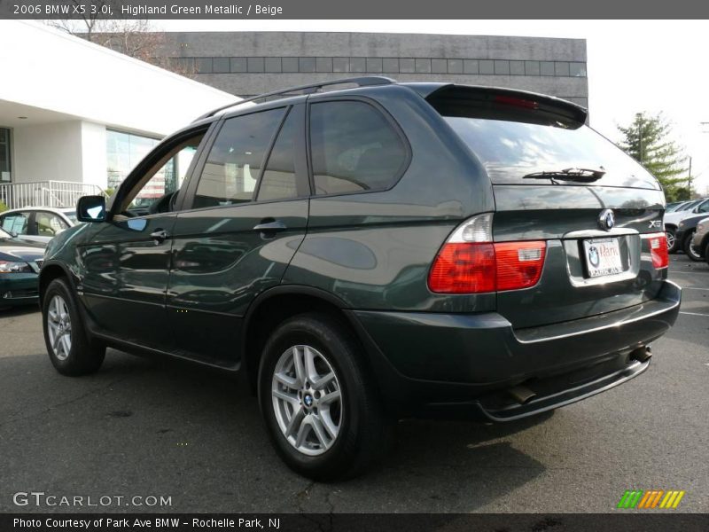 Highland Green Metallic / Beige 2006 BMW X5 3.0i