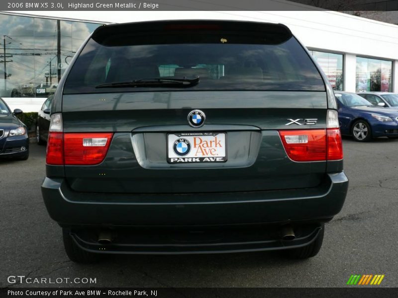 Highland Green Metallic / Beige 2006 BMW X5 3.0i