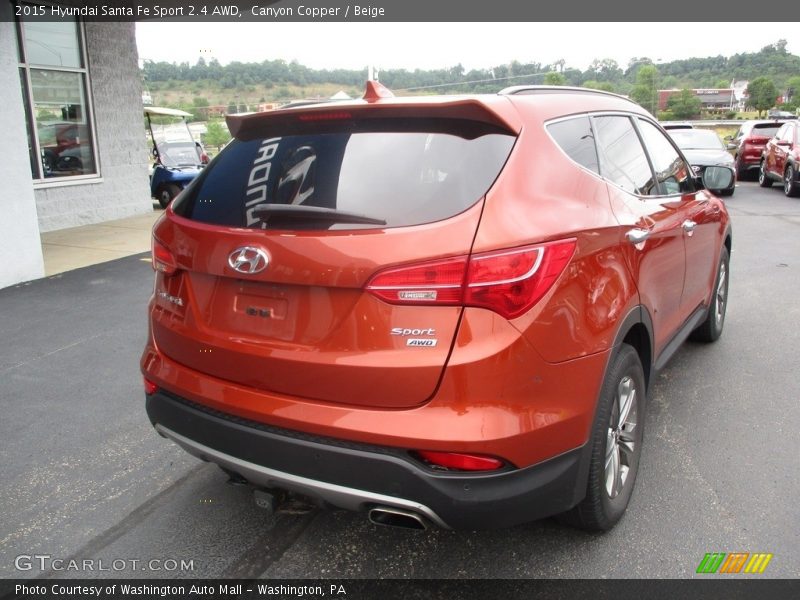 Canyon Copper / Beige 2015 Hyundai Santa Fe Sport 2.4 AWD