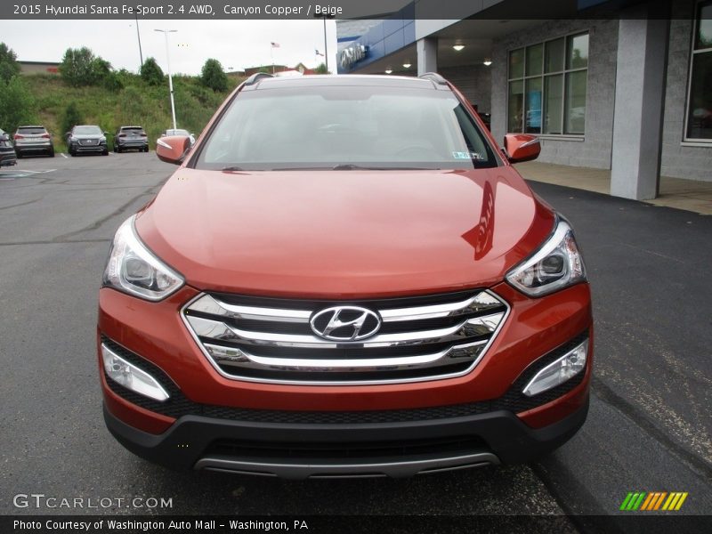 Canyon Copper / Beige 2015 Hyundai Santa Fe Sport 2.4 AWD
