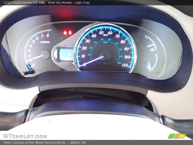 Silver Sky Metallic / Light Gray 2014 Toyota Sienna XLE AWD