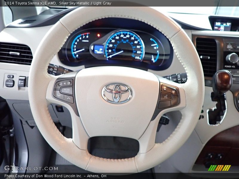 Silver Sky Metallic / Light Gray 2014 Toyota Sienna XLE AWD