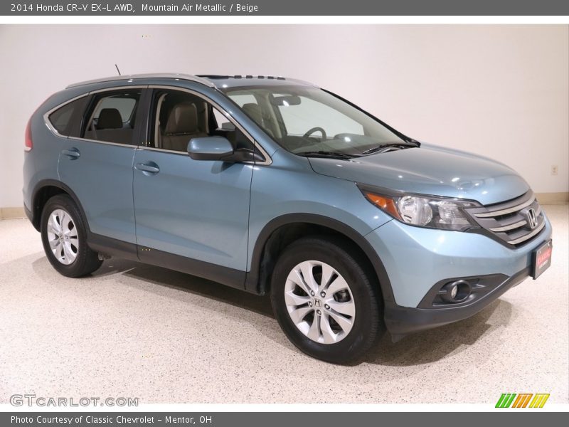 Mountain Air Metallic / Beige 2014 Honda CR-V EX-L AWD