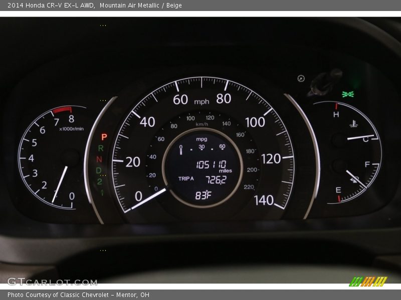 Mountain Air Metallic / Beige 2014 Honda CR-V EX-L AWD