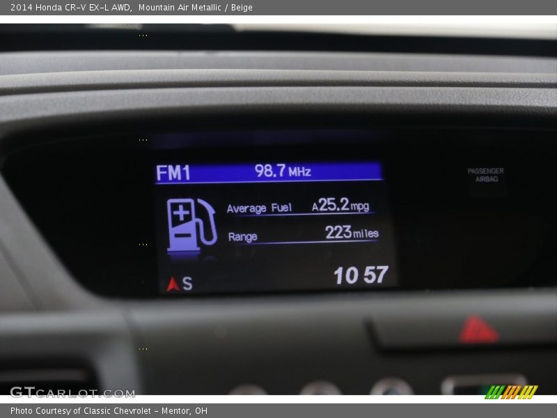 Mountain Air Metallic / Beige 2014 Honda CR-V EX-L AWD