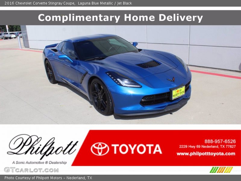Laguna Blue Metallic / Jet Black 2016 Chevrolet Corvette Stingray Coupe
