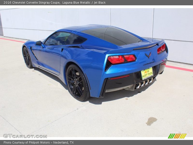 Laguna Blue Metallic / Jet Black 2016 Chevrolet Corvette Stingray Coupe