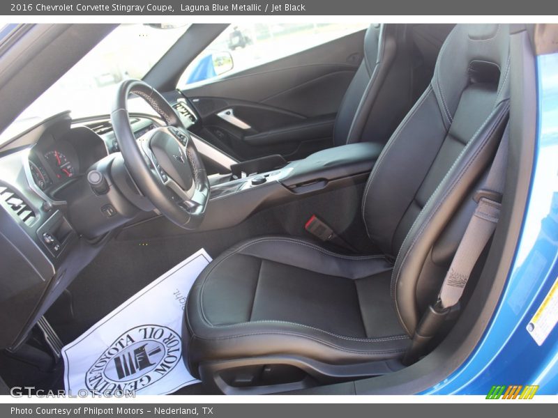 Laguna Blue Metallic / Jet Black 2016 Chevrolet Corvette Stingray Coupe