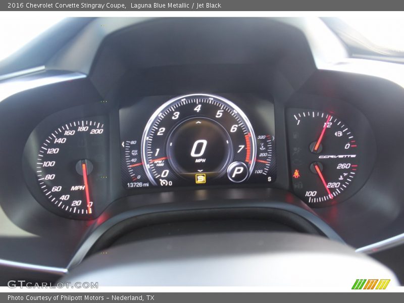 Laguna Blue Metallic / Jet Black 2016 Chevrolet Corvette Stingray Coupe