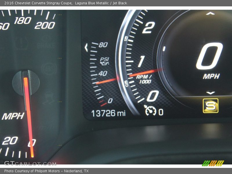 Laguna Blue Metallic / Jet Black 2016 Chevrolet Corvette Stingray Coupe