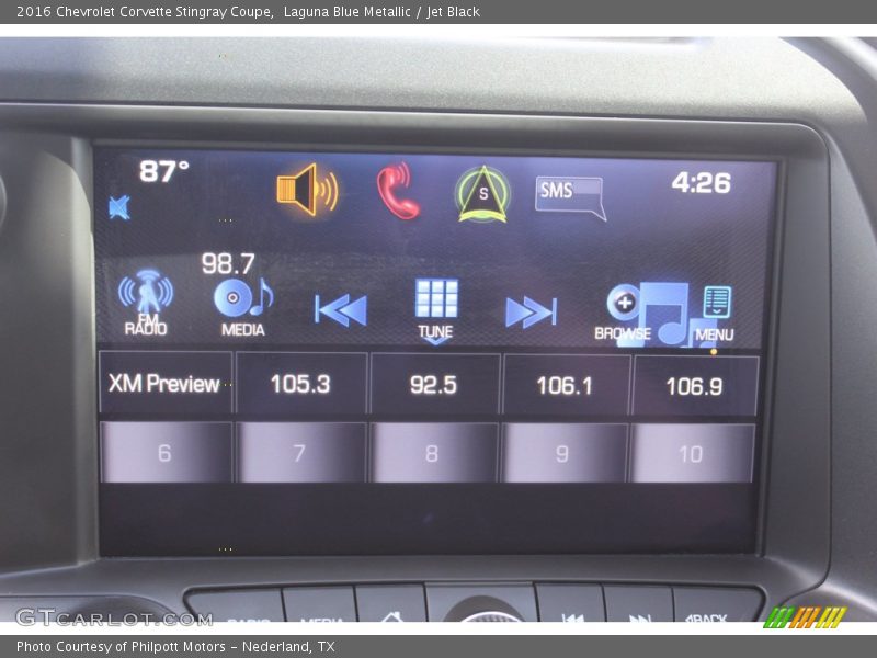 Laguna Blue Metallic / Jet Black 2016 Chevrolet Corvette Stingray Coupe