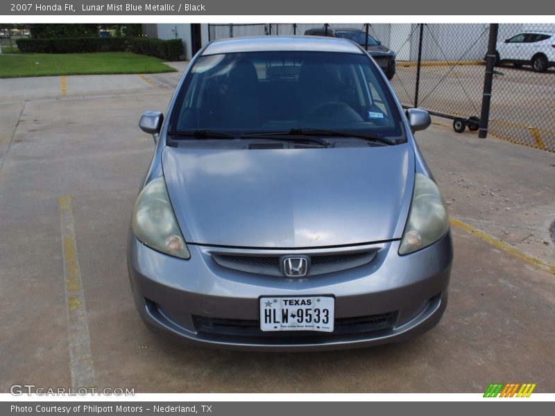 Lunar Mist Blue Metallic / Black 2007 Honda Fit