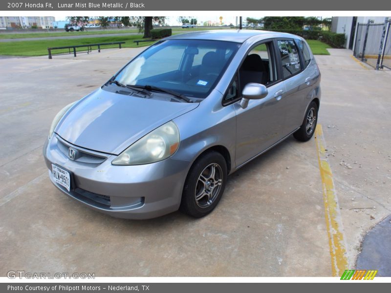 Lunar Mist Blue Metallic / Black 2007 Honda Fit