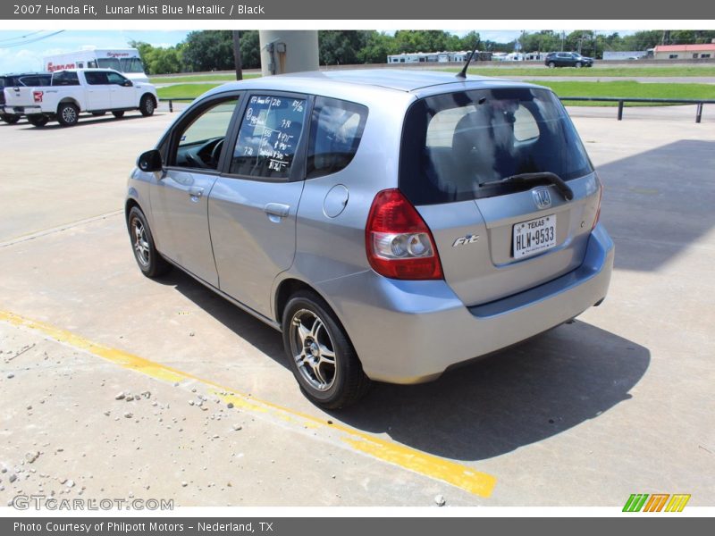 Lunar Mist Blue Metallic / Black 2007 Honda Fit