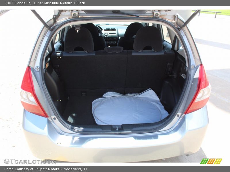 Lunar Mist Blue Metallic / Black 2007 Honda Fit