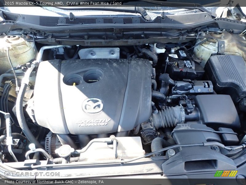 Crystal White Pearl Mica / Sand 2015 Mazda CX-5 Touring AWD