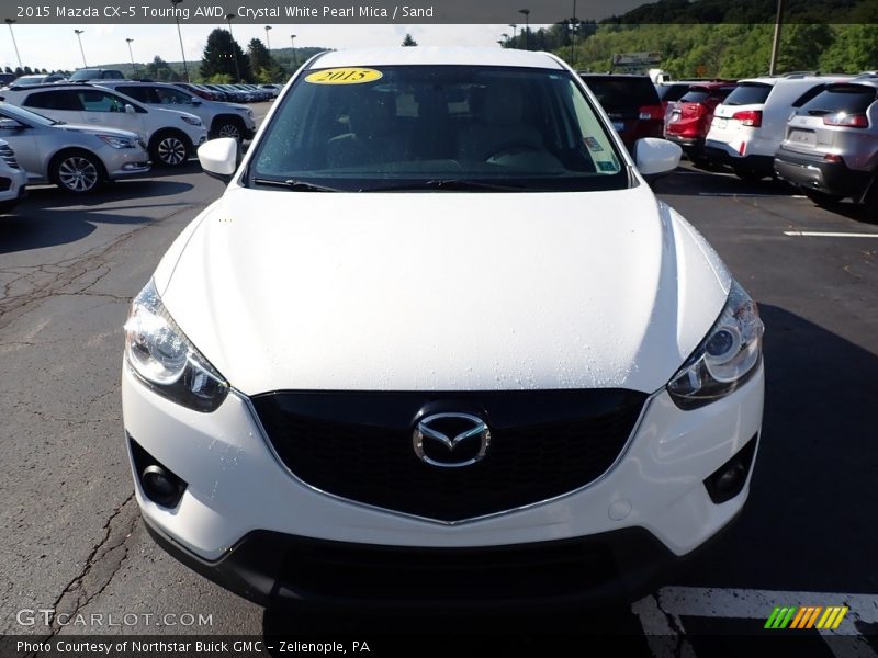 Crystal White Pearl Mica / Sand 2015 Mazda CX-5 Touring AWD