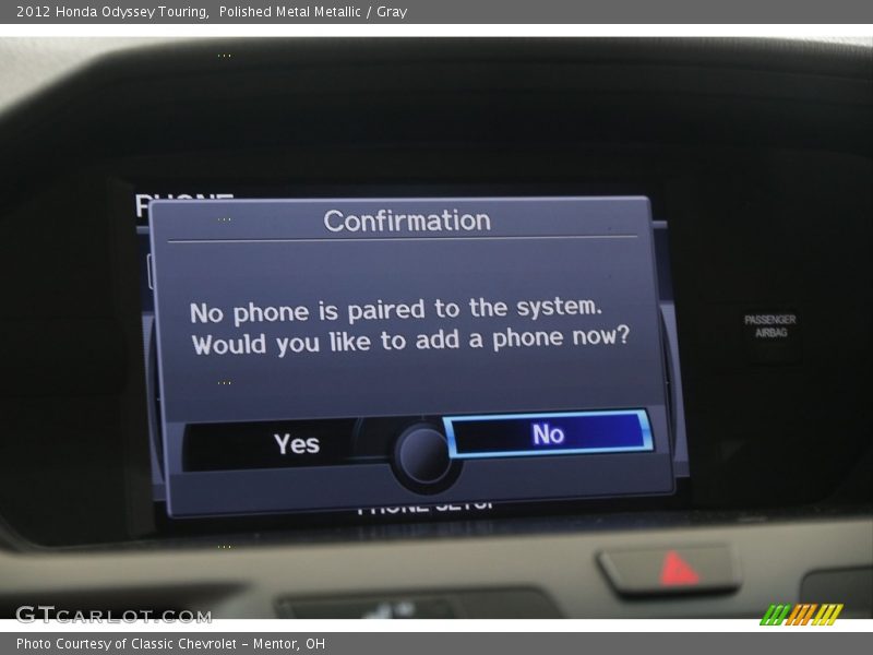 Polished Metal Metallic / Gray 2012 Honda Odyssey Touring