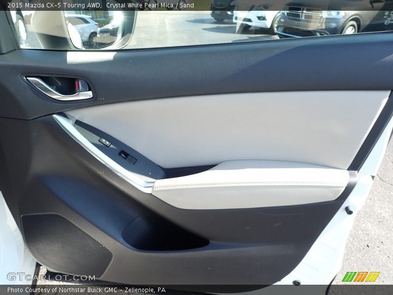 Crystal White Pearl Mica / Sand 2015 Mazda CX-5 Touring AWD
