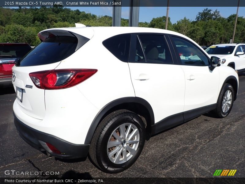 Crystal White Pearl Mica / Sand 2015 Mazda CX-5 Touring AWD