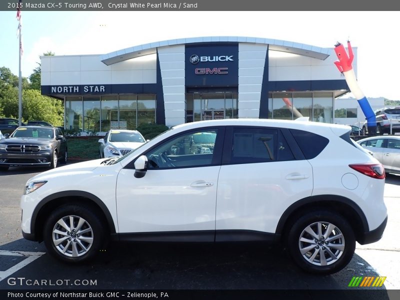 Crystal White Pearl Mica / Sand 2015 Mazda CX-5 Touring AWD