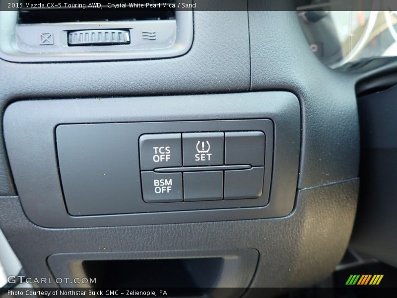 Crystal White Pearl Mica / Sand 2015 Mazda CX-5 Touring AWD