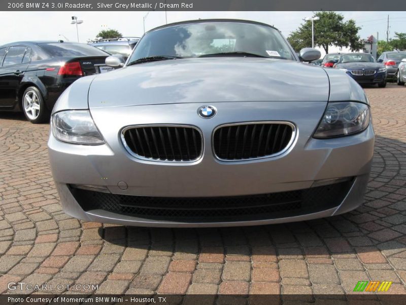 Silver Grey Metallic / Dream Red 2006 BMW Z4 3.0i Roadster