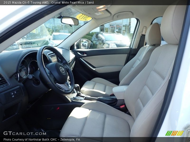 Crystal White Pearl Mica / Sand 2015 Mazda CX-5 Touring AWD