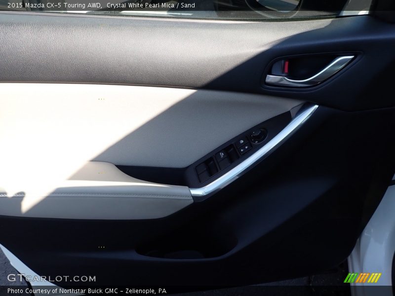 Crystal White Pearl Mica / Sand 2015 Mazda CX-5 Touring AWD