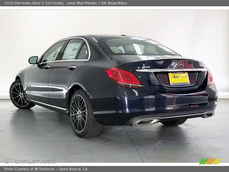 Lunar Blue Metallic / Silk Beige/Black 2020 Mercedes-Benz C 300 Sedan