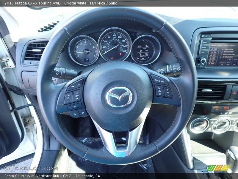 Crystal White Pearl Mica / Sand 2015 Mazda CX-5 Touring AWD