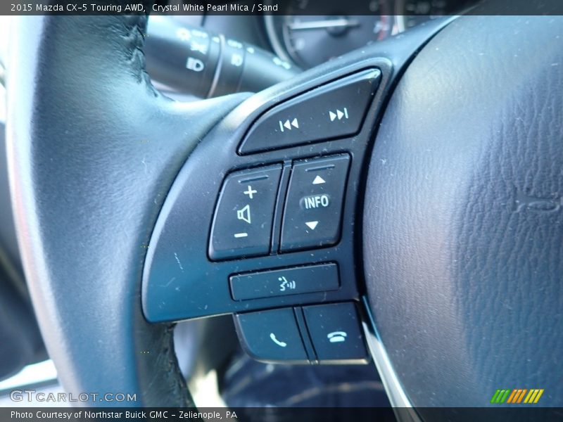 Crystal White Pearl Mica / Sand 2015 Mazda CX-5 Touring AWD