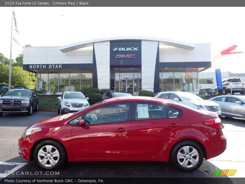 Crimson Red / Black 2016 Kia Forte LX Sedan