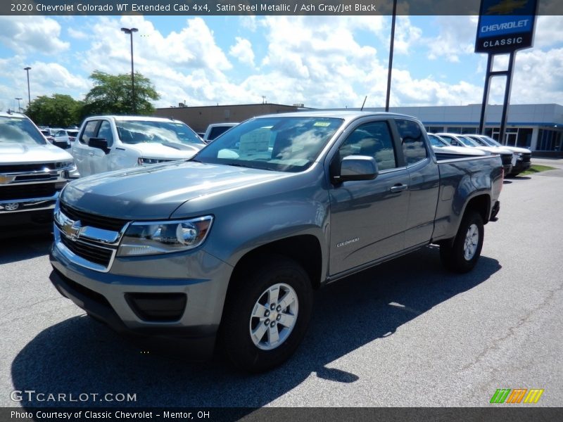 Satin Steel Metallic / Ash Gray/Jet Black 2020 Chevrolet Colorado WT Extended Cab 4x4