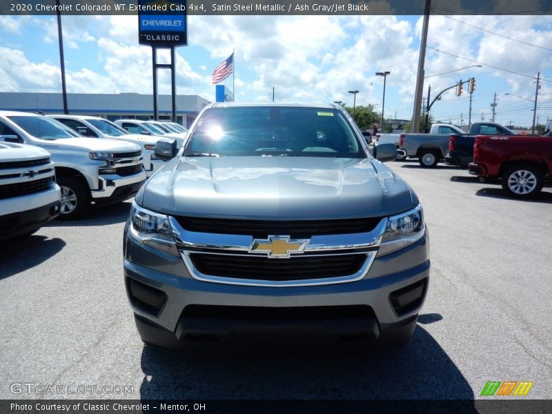 Satin Steel Metallic / Ash Gray/Jet Black 2020 Chevrolet Colorado WT Extended Cab 4x4