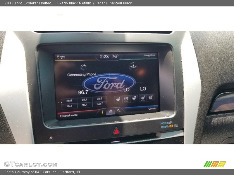 Tuxedo Black Metallic / Pecan/Charcoal Black 2013 Ford Explorer Limited