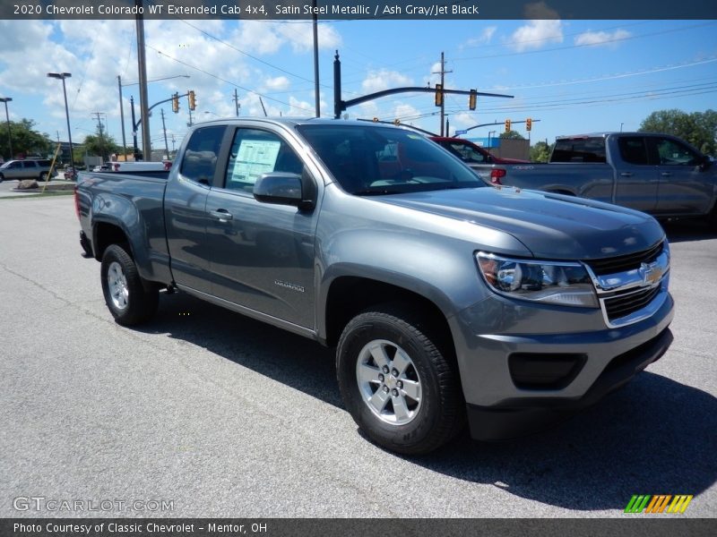 Satin Steel Metallic / Ash Gray/Jet Black 2020 Chevrolet Colorado WT Extended Cab 4x4