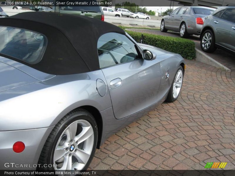 Silver Grey Metallic / Dream Red 2006 BMW Z4 3.0i Roadster