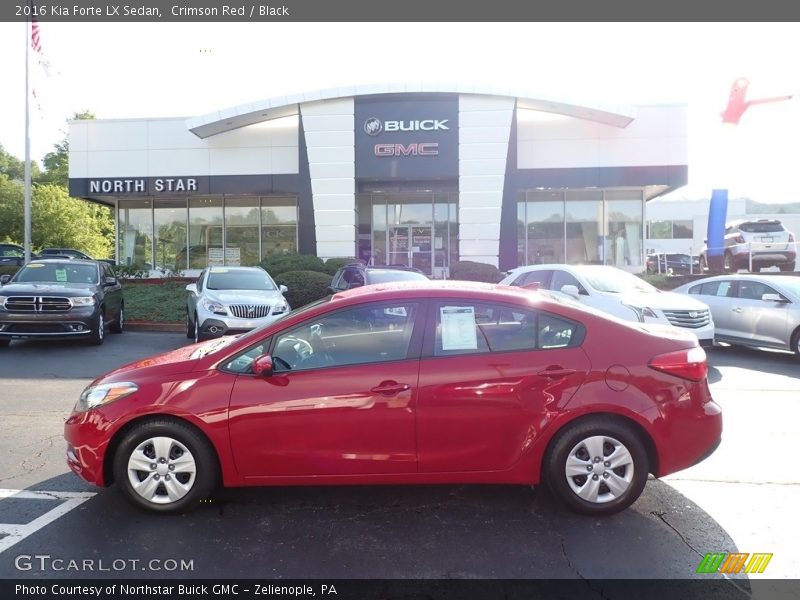 Crimson Red / Black 2016 Kia Forte LX Sedan