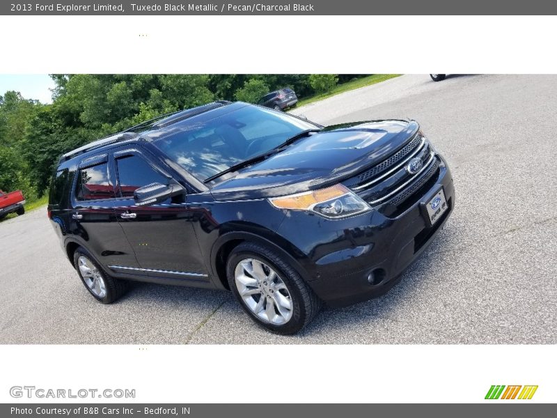 Tuxedo Black Metallic / Pecan/Charcoal Black 2013 Ford Explorer Limited