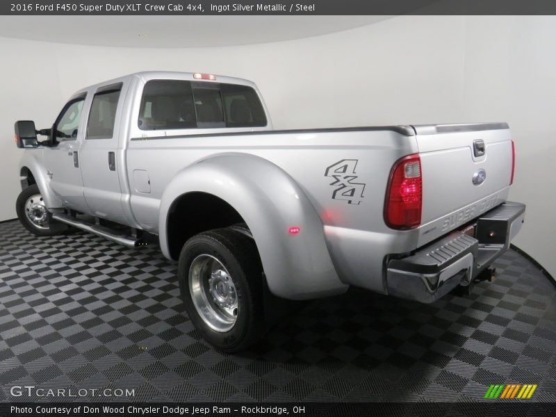 Ingot Silver Metallic / Steel 2016 Ford F450 Super Duty XLT Crew Cab 4x4